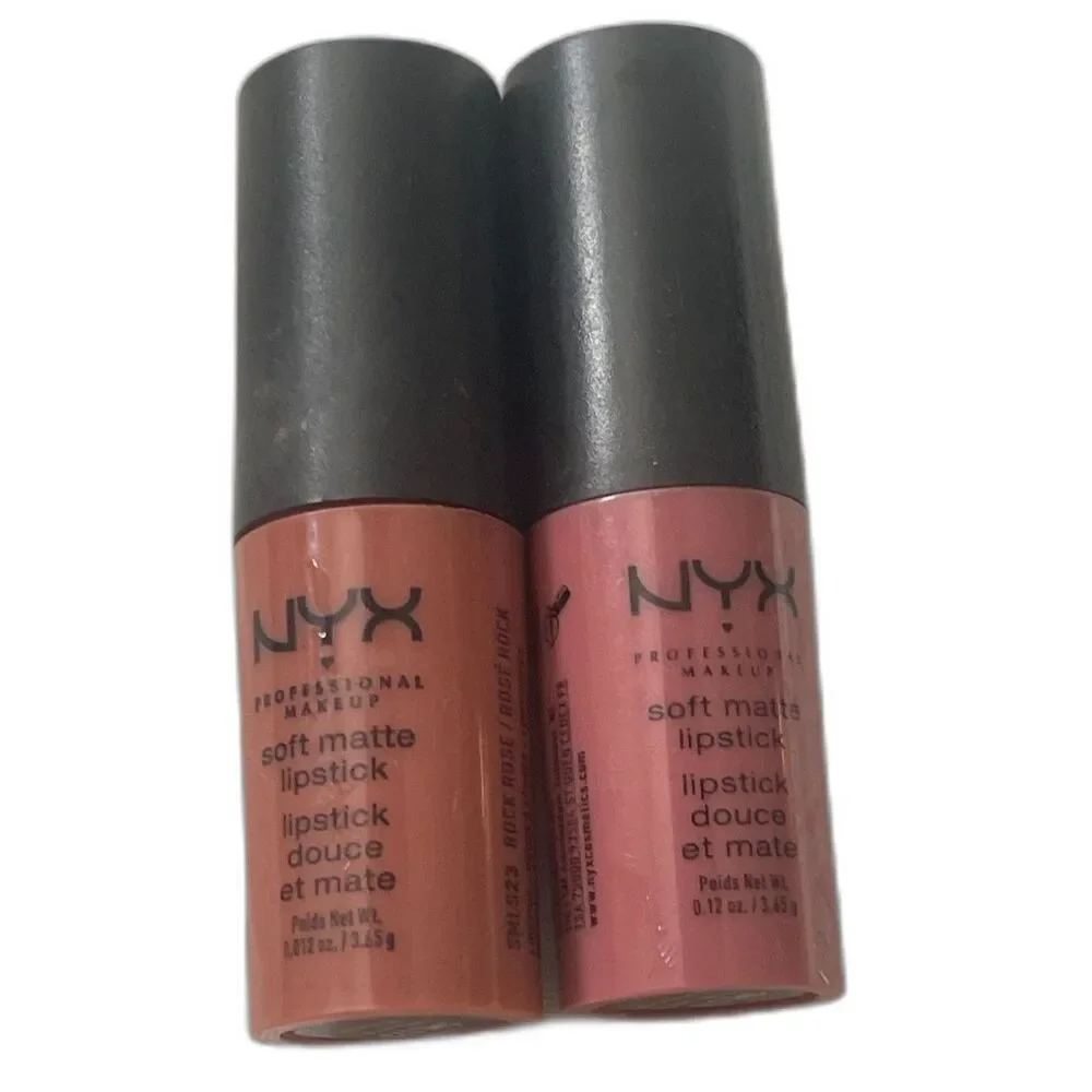 New Lot Of 2 Nyx Soft Matte Lipstick SMLS15 & SMLS23 Bloomington & Rock Rose